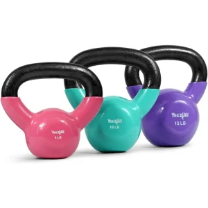 Yes4All Kettlebell Set Vinyl Coated Weights