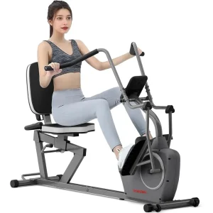 VANSWE Recumbent Exercise Bike with Arm Exerciser