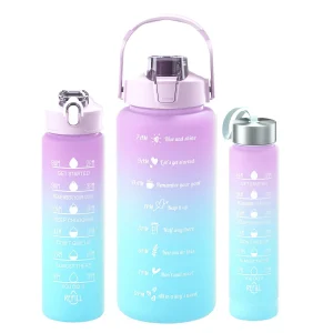 3-Piece Set Large Capacity Gradient Water Bottle